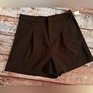 Love Tree High Waist Black Shorts